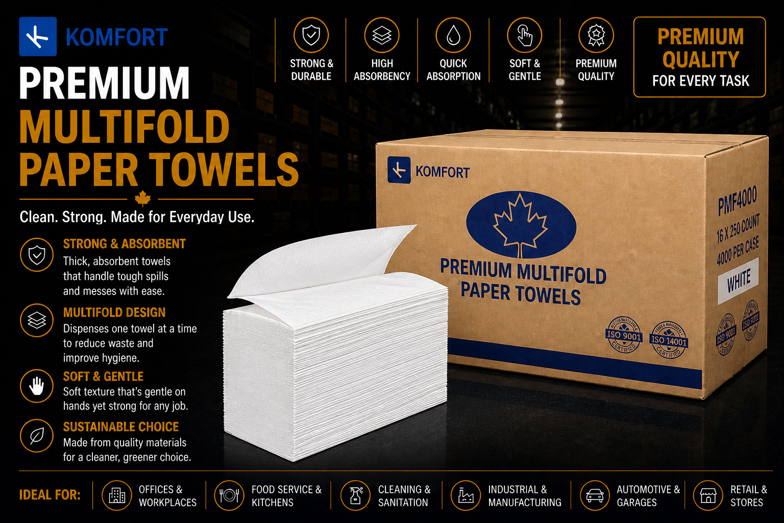 Premium Multifold Paper Towels (PMF4000)
